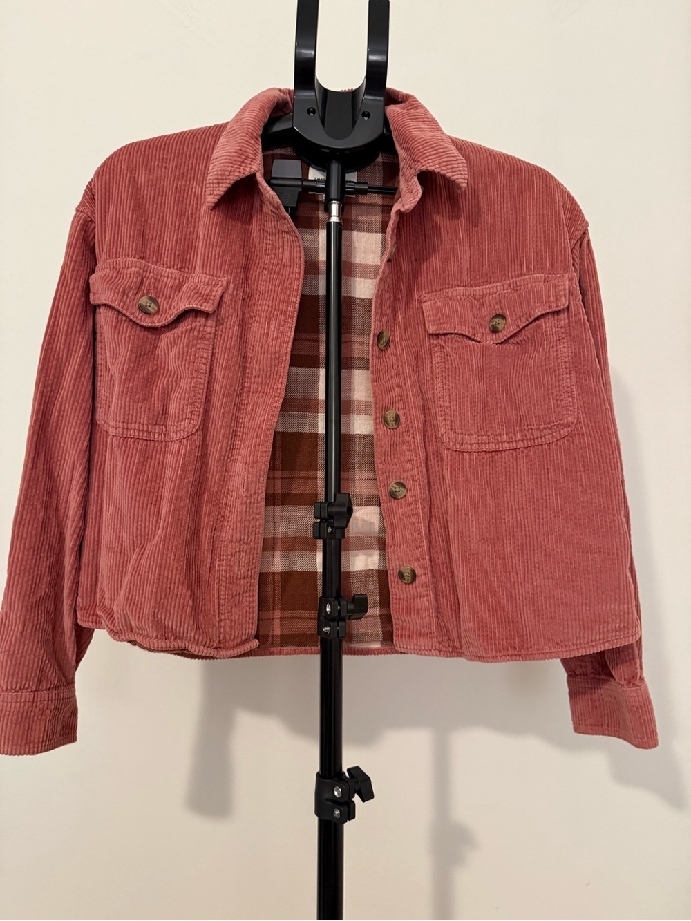 American Eagle Outfitters Corduroy Jacket in Dusty Rose
